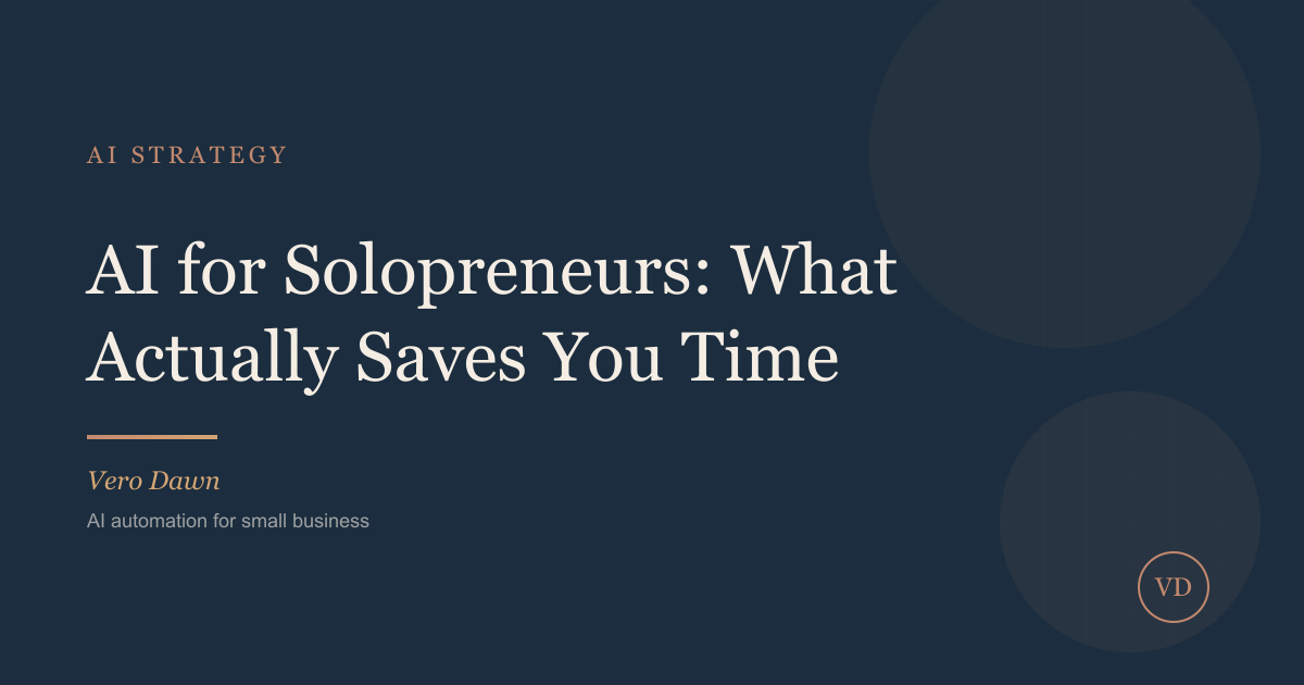 AI for Solopreneurs: What Actually Saves You Time