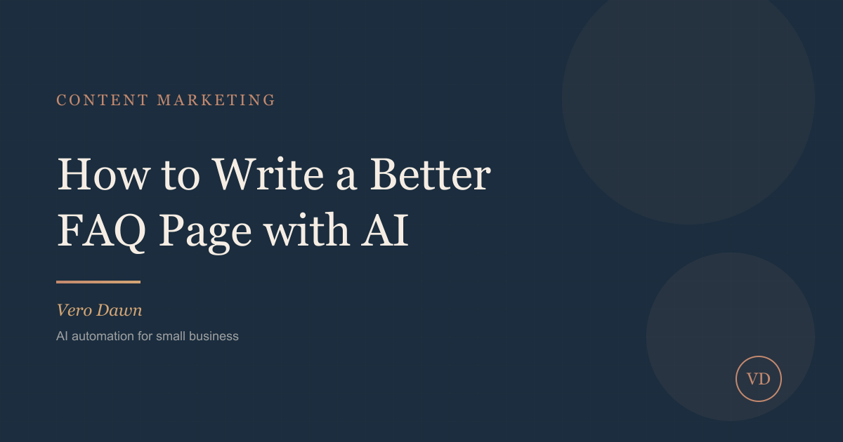 How to Write a Better FAQ Page with AI