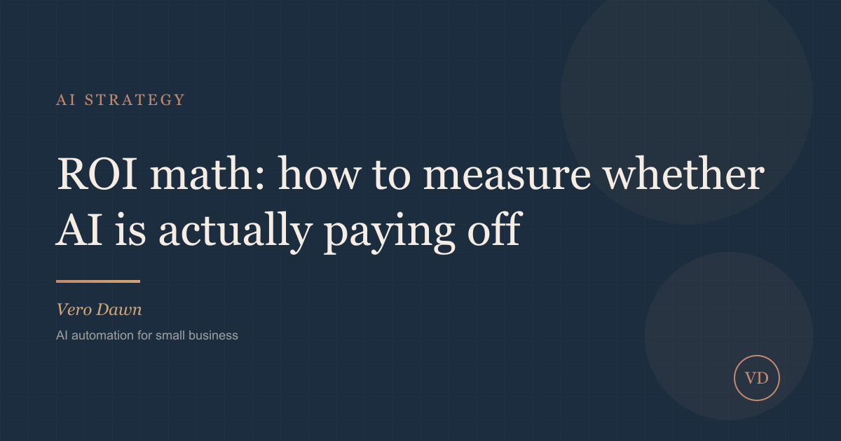 ROI math: how to measure whether AI is actually paying off